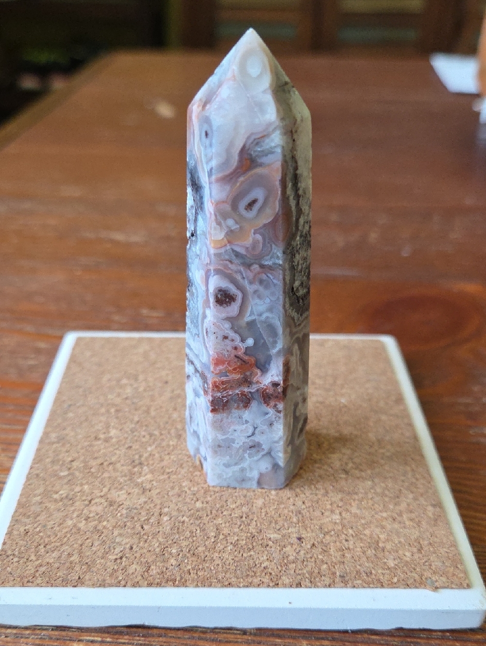 Polished Mexican Crazy Lace Agate Tower